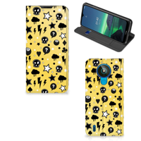 Mobiel BookCase Nokia 1.4 Punk Geel - thumbnail