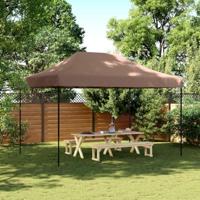 VidaXL Partytent inklapbaar pop-up 410x279x315 cm bruin - thumbnail