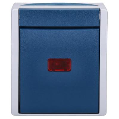 Busch-Jaeger 2601/6 SKW-53 Ocean (opbouw) Wisselschakelaar, Controleschakelaar spatwaterdicht Blauw, Groen