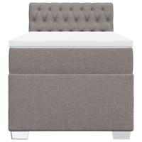 Boxspring met matras stof taupe 80x200 cm - thumbnail