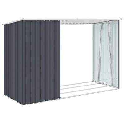 VidaXL Brandhoutschuur 245x98x159 cm gegalvaniseerd staal antraciet