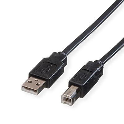 ROLINE Notebook-USB 2.0 plattekabel, type A-B, zwart, 1,8 m