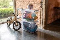 Curver handy+ opbergbox 65 liter + wielen transparant - thumbnail