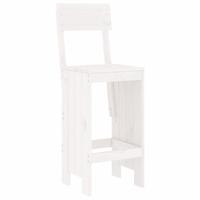 7-delige Barset massief grenenhout wit - thumbnail