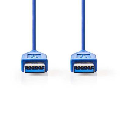Nedis USB-Kabel | USB-A Male | USB-A Male | 5 Gbps | 1 m | Blauw | 1 stuks - CCGP61000BU10 CCGP61000BU10