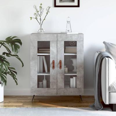 Dressoir 69,5x34x90 cm bewerkt hout betongrijs