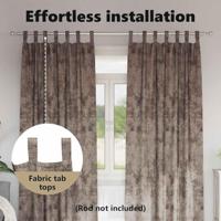 VidaXL Velvet gordijnen 2 pcs cappuccino 260 x 140 cm fluweel - thumbnail