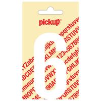 Plakcijfer Nobel 90 mm wit 6 Pickup - Pickup - thumbnail