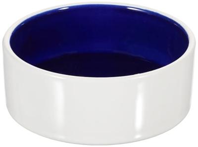 TRIXIE VOERBAK KERAMIEK CRÈME / BLAUW 12X12 CM 350 ML 4 ST