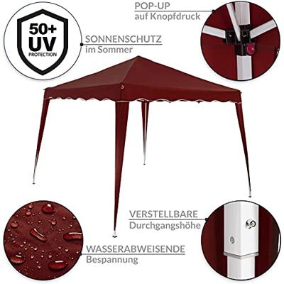 Vouwbare Partytent Capri 3x3m Wijnrood
