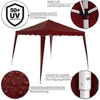 Vouwbare Partytent Capri 3x3m Wijnrood - thumbnail