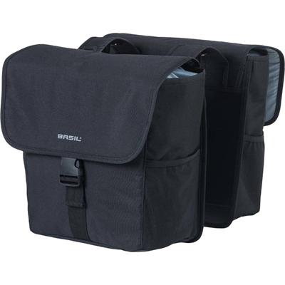 Basil go dubbele fietstas - 32l - zwart
