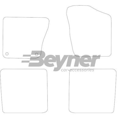 Velours Automatten passend voor Citroen CX 1974-1990 4-delig HL1092004