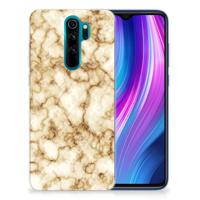 Xiaomi Redmi Note 8 Pro TPU Siliconen Hoesje Marmer Goud - thumbnail