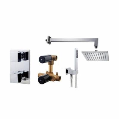 Thermostatische Inbouw Regendouche Set Wiesbaden Type 106 Wandarm 20 cm Vierkant incl. Inbouwdeel