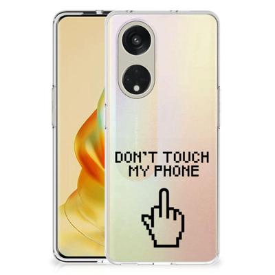 OPPO Reno8 T 5G Silicone-hoesje Finger Don't Touch My Phone OPPO Reno8 T 5G Silicone-hoesje Finger Don't Touch My Phone