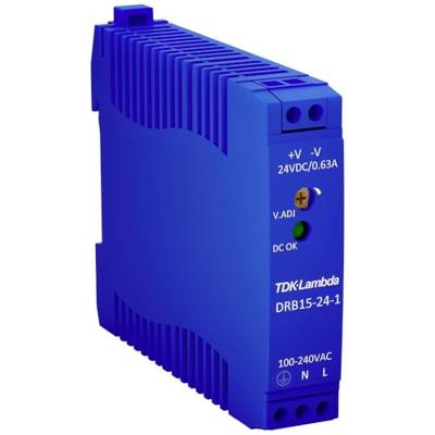 TDK-Lambda DRB15-24-1 DIN-rail netvoeding 24 V/DC 0.63 A 15 W Aantal uitgangen:1 x Inhoud 1 stuk(s)
