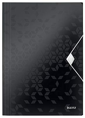 Elastomap Leitz WOW A4 3 kleppen PP zwart | 10 stuks Elastomap Leitz WOW A4 3 kleppen PP zwart | 10 stuks