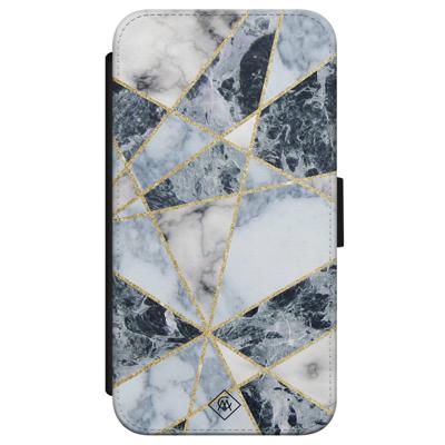iPhone X/XS flipcase - Marmer blauw iPhone X/XS flipcase - Marmer blauw