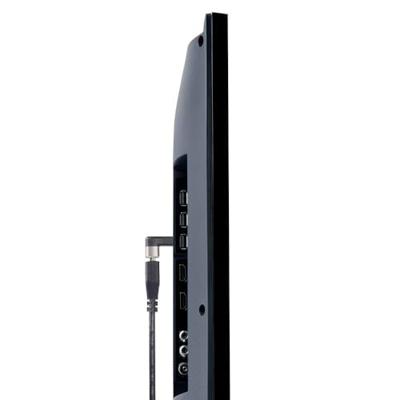 SpeaKa Professional SP-11306836 HDMI Adapter [1x HDMI-stekker - 1x HDMI-bus] Zwart, Zilver UHD 8K @ 60 Hz, UHD 4K @ 120 Hz 90° haaks naar onder