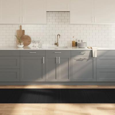 VidaXL Vloerkleed rechthoekig 80x500 cm bamboe zwart