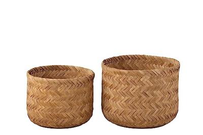 J-Line set van 2 mand - bamboe - naturel