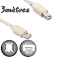 Lineaire pcusb212e Kabel USB 2.0 Type A Mannelijk/B Mannelijk 3 m Beige - thumbnail