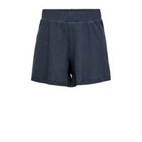 ONLY high waist straight fit sweatshort ONLNELLA donkerblauw - thumbnail