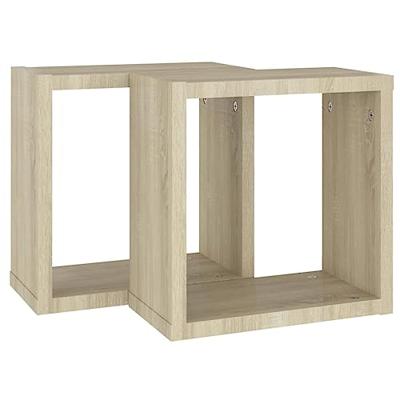 Wandschappen kubus 2 st 30x15x30 cm sonoma eikenkleurig