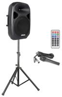 Vonyx SPS152 Actieve speaker 600W met microfoon en standaard - thumbnail