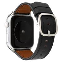 Voor Apple Watch Series 5 & 4 40mm/3 & 2 & 1 38mm moderne stijl gesp lederen riem (zwart) - thumbnail