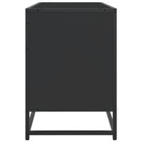 Tv-meubel 100x35x50 cm bewerkt hout en metaal zwart - thumbnail