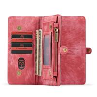Caseme - vintage 2 in 1 portemonnee hoes - Samsung Galaxy A80 - Rood - thumbnail