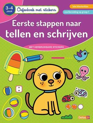 Deltas Oefenboek met stickers - tellen en schrijven (3-4 jaar)