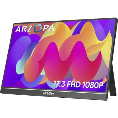 Arzopa LCD-monitor Energielabel: A (A - G) 43.9 cm (17.3 inch) 1920 x 1080 Pixel 16:9 25 ms HDMI, USB-C, USB-A host IPS LCD Arzopa LCD-monitor Energielabel: A (A - G) 43.9 cm (17.3 inch) 1920 x 1080 Pixel 16:9 25 ms HDMI, USB-C, USB-A host IPS LCD