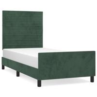 Bedframe zonder matras 120x200 cm fluweel donkergroen - thumbnail