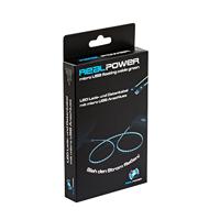 RealPower LED drijvende kabel micro-USB, LED laad- en datakabel met micro-USB-aansluiting, voor HTC, Huawei, Samsung, Sony, Nokia, Nexus, Kindle en andere Android smartphones, (zwart/groene LEDs) - thumbnail
