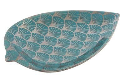 Middenstuk DKD Home Decor Turkoois Porselein 27,5 x 16 x 3 cm - thumbnail