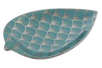 Middenstuk DKD Home Decor Turkoois Porselein 27,5 x 16 x 3 cm - thumbnail