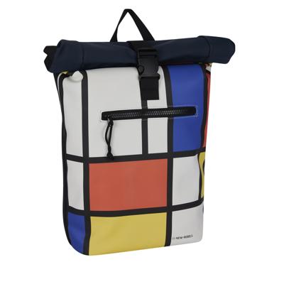 New Rebels Mart Art New York Mondriaan 21L Rugzak Rolltop Waterafstotend Laptop 15.6"