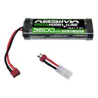 Absima NiMH accupack 7.2 V 3600 mAh Aantal cellen: 6 Hardcase T-bussen, Tamiya-bus - thumbnail