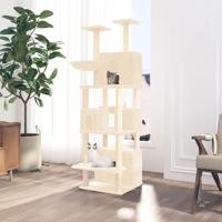 VidaXL Kattenmeubel met sisal krabpalen 180 cm crèmekleurig - thumbnail