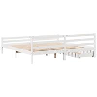 Bedframe zonder matras massief grenenhout wit 180x200 cm - thumbnail
