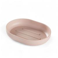 Set van 4 badkameraccessoires - TODAY - UTILITY - Beker, zeepdispenser, toiletborstel - Roze - thumbnail