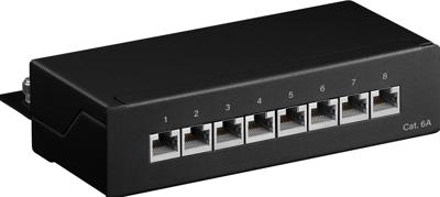 goobay CAT 6a Mini/Desktop Patch Panel, 8 Port patchpaneel goobay CAT 6a Mini/Desktop Patch Panel, 8 Port patchpaneel
