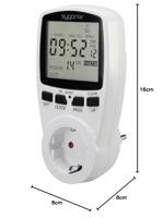 Sygonix 1625525 Stopcontact-schakelklok Digitaal Weekprogramma 3680 W Timer-functie, START/STOP functie, Toevalsfunctie - thumbnail
