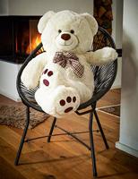 Monzana Knuffelbeer Pluche 100cm Creme - thumbnail