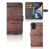 Motorola Moto G22 | Book Style Case | Old Wood - thumbnail