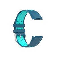 FitBit Charge 5 & 6 Sportbandje met gesp - Blauw / turquoise - Tweekleurig - Maat: L - thumbnail