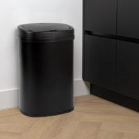 BluMill Sensor Prullenbak 50L, zwarte prullenbak met sensor - thumbnail